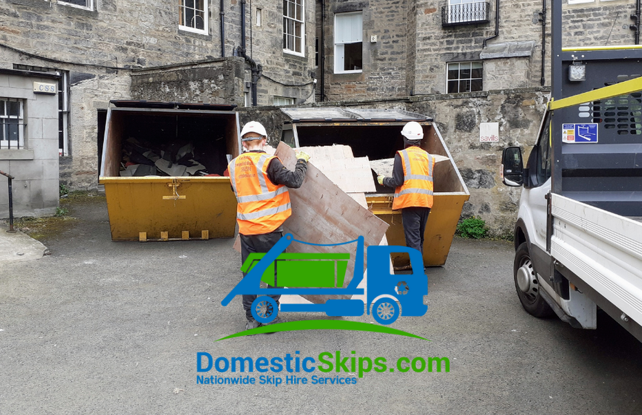 Enclosed and lockable skip hire in Edinburgh, Glasgow, London, Manchester, South Wales, and Newcastle, click here for skip prices and book an enclosed skip online